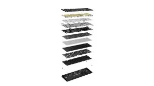 Ducky професионална геймърска механична клавиатура Professional Gaming Mechanical Keyboard One X Mini Wireless Black - Ducky AI Switches [Linear]