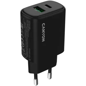 CANYON charger OnCharge 250 25W 1xPD 1xQC EU Black