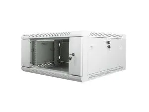 Комуникационен шкаф Lanberg rack cabinet 19" wall-mount 4U / 600x600 for self-assembly (flat pack), grey