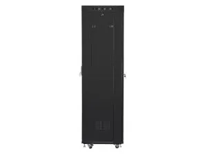 Комуникационен шкаф Lanberg rack cabinet 19" free-standing 42U/600x600 (flat pack) with glass door lcd black v2