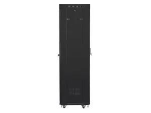 Комуникационен шкаф Lanberg rack cabinet 19" free-standing 42U/600x600 (flat pack) with glass door lcd black v2