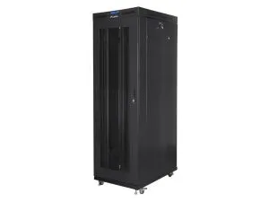 Комуникационен шкаф Lanberg rack cabinet 19" free-standing 42U/800x1000 (flat pack) with mesh door lcd black v2
