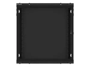 Комуникационен шкаф Lanberg rack cabinet 19" wall-mount 12U/600x600 for self-assembly with metal door black (flat pack)