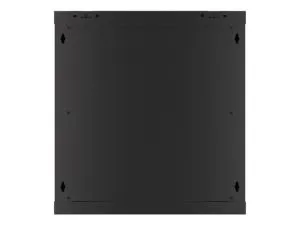 Комуникационен шкаф Lanberg rack cabinet 19" wall-mount 12U/600x600 for self-assembly with metal door black (flat pack)