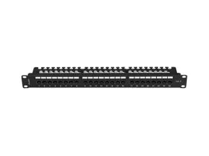 Пач панел Lanberg patch panel 24 port 1U 19" CAT.6 utp with cable organizer black