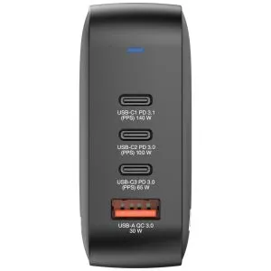Зарядно устройство Verbatim Mini GaN Charger 165W 4 Port US plug with EU and UK adaptors