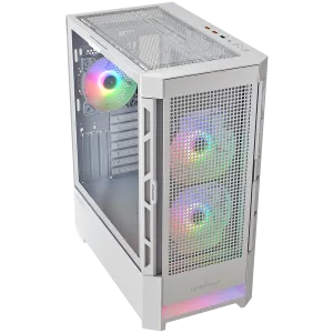 COUGAR AIRFACE RGB PC Case, Mid Tower, White