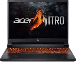 Лаптоп Acer Nitro 16, ANV16-71-76BW, Intel Core i7-14650HX (up to 5.2GHz, 30MB), 16" FHD IPS up to 165Hz SlimBezel, 16GB DDR5 (1 slot free), 512GB PCIe NVMe SSD, GeForce RTX 4050 6GB GDDR6, Wi-Fi 6 AX201+BT5.2, Killer E2650, HD Cam, KB Backlight, No OS, B
