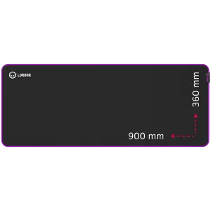 Lorgar Main 319, Gaming mouse pad, High-speed surface, Purple anti-slip rubber base, size: 900mm x 360mm x 3mm, weight 0.6kg
