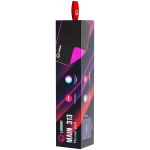 Lorgar Main 313, Gaming mouse pad, High-speed surface, Purple anti-slip rubber base, size: 360mm x 300mm x 3mm, weight 0.195kg