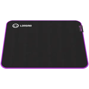 Lorgar Main 313, Gaming mouse pad, High-speed surface, Purple anti-slip rubber base, size: 360mm x 300mm x 3mm, weight 0.195kg