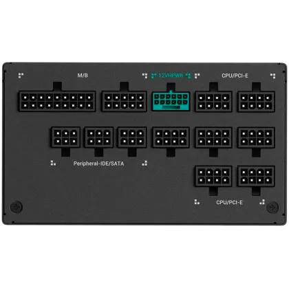 DeepCool PX1300-P, 1300W, 80 Plus PLATINUM, Fully Modular, Flat Black Cables, 135mm FDB Fan, Fluid Dynamic Bearing, 150x160x86mm (W x L x H), ATX 3.0, OPP/OVP/SCP/OTP/OCP/UVP/NLO/SIP, 12Y, R-PXD00P-FC0B-EU