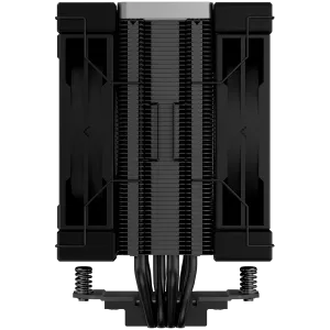 DeepCool AK400 ZERO DARK PLUS, CPU Air Cooler, 2x120mm FDB PWM Fan, Core Touch Technology 2.0, 4 Heatpipes, LGA1851/1700/1200/115x, AMD AM5/AM4, 127x123x155 mm(LxWxH), 3Y, R-AK400-BKNNMD-G-1