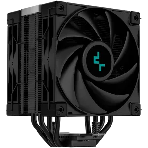 DeepCool AK400 ZERO DARK PLUS, CPU Air Cooler, 2x120mm FDB PWM Fan, Core Touch Technology 2.0, 4 Heatpipes, LGA1851/1700/1200/115x, AMD AM5/AM4, 127x123x155 mm(LxWxH), 3Y, R-AK400-BKNNMD-G-1