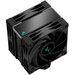 DeepCool AK400 ZERO DARK PLUS, CPU Air Cooler, 2x120mm FDB PWM Fan, Core Touch Technology 2.0, 4 Heatpipes, LGA1851/1700/1200/115x, AMD AM5/AM4, 127x123x155 mm(LxWxH), 3Y, R-AK400-BKNNMD-G-1