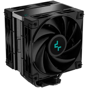 DeepCool AK400 ZERO DARK PLUS, CPU Air Cooler, 2x120mm FDB PWM Fan, Core Touch Technology 2.0, 4 Heatpipes, LGA1851/1700/1200/115x, AMD AM5/AM4, 127x123x155 mm(LxWxH), 3Y, R-AK400-BKNNMD-G-1