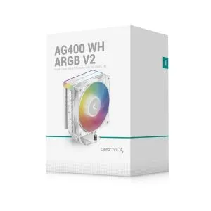 DeepCool CPU Cooler AG400 White - Addressable RGB V2 - LGA1851/AM5