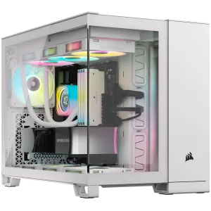 Corsair 2500X Tempered Glass mATX Mid-Tower, White
