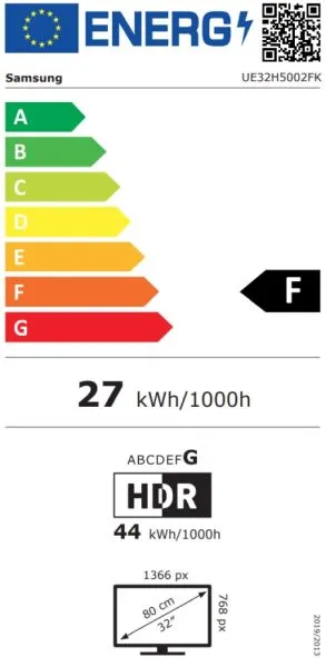 SAMSUNG TV LED HD 32inch UE32H5002FKXXH