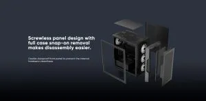1stPlayer кутия Case ATX - TRILOBITE T7 White - 4 fans included