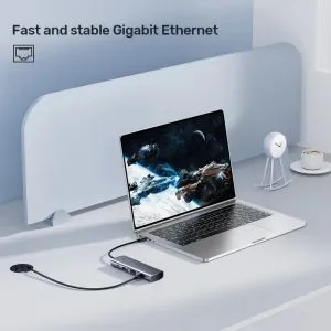 Unitek докинг станция Type-C Docking Station PD3.0 100W - HDMI, USB-C x 1, USB3.0 x 3, LAN, SD, VGA - D1113A