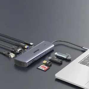Unitek докинг станция Type-C Docking Station PD3.0 100W - HDMI, USB-C x 1, USB3.0 x 3, LAN, SD, VGA - D1113A