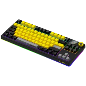 LORGAR KBP70TKLW, Wireless TKL Mechanical Gaming Keyboard Pro, Black/yellow, EN layout