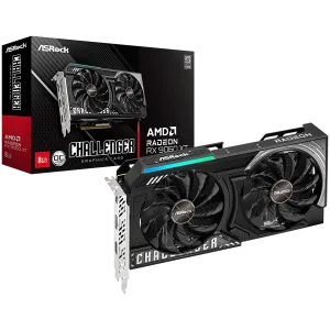 ASROCK Video Card AMD Radeon RX 9060 XT Challenger 8GB OC GDDR6, 128-bit, 2x DisplayPort 2.1a, 1x HDMI 2.1b, 249 x 132 x 41 mm, recomended PSU 550W, 1x 8-pin power connector, 90-GA5TZZ-00UANF