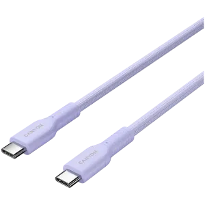 CANYON cable OnWire 60CL C-C 60W COLOR Braided 1m Purple