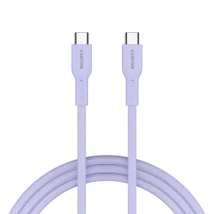 CANYON cable OnWire 60CL C-C 60W COLOR Braided 1m Purple