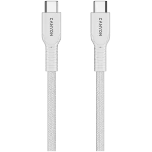 CANYON cable OnWire 60CL C-C 60W COLOR Braided 1m White