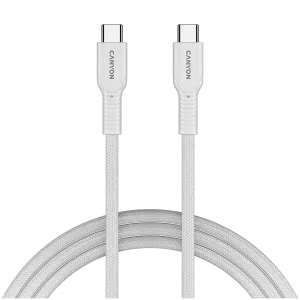 CANYON cable OnWire 60CL C-C 60W COLOR Braided 1m White