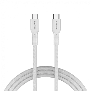 CANYON cable OnWire 60CL C-C 60W COLOR Braided 1m White