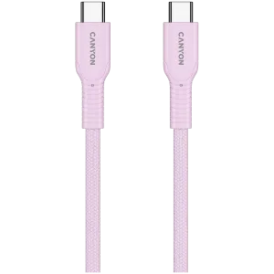 CANYON cable OnWire 60CL C-C 60W COLOR Braided 1m Pink