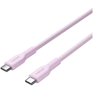 CANYON cable OnWire 60CL C-C 60W COLOR Braided 1m Pink