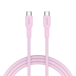 CANYON cable OnWire 60CL C-C 60W COLOR Braided 1m Pink