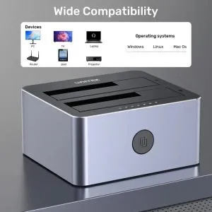 Unitek Storage - HDD Dock - 2 BAY - Y-3026GY01-EU