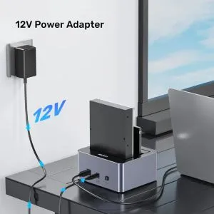Unitek Storage - HDD Dock - 2 BAY - Y-3026GY01-EU