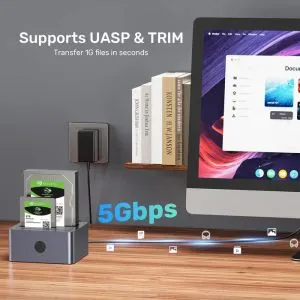 Unitek Storage - HDD Dock - 2 BAY - Y-3026GY01-EU