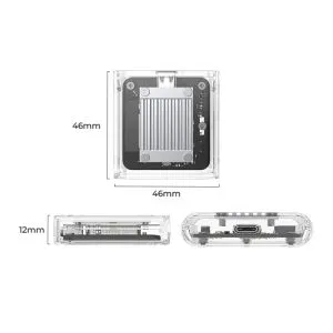 Orico Storage - Case - M.2 2230 NVMe - TC20-M2-10G-GY-BP - 10Gbps, Gray