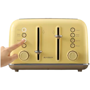 BUYDEEM 4 Slice Toaster, model DT640E, color Mellow Yellow, EU