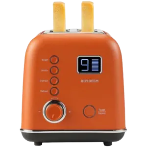 BUYDEEM 2 Slice Automatic Metal Toaster, model DT730E, color Koi Red, EU