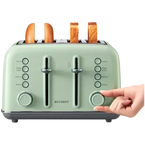BUYDEEM 4 Slice Toaster, model DT640E, color Cozy Greenish, EU