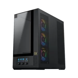 Xigmatek Case EATX - Vision - 7 ARGB Fans, LCD Display Panel, Smart Fan Control