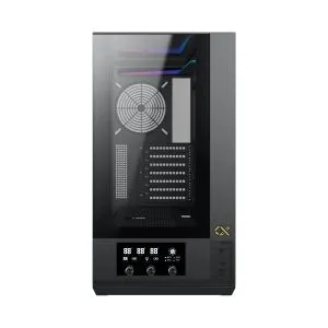 Xigmatek Case EATX - Vision - 7 ARGB Fans, LCD Display Panel, Smart Fan Control