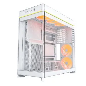 Montech Case ATX - HS02 PRO (W) - 5 x 120 mm ARGB Fans, USB-C, Black