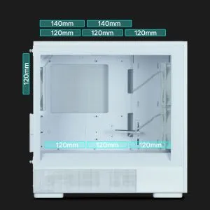 Zalman Case mATX - P10 NAMU WHITE - Wood, USB-C