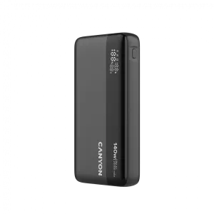CANYON Power Bank PB-240, 25000mAh PD140W display power bank,Size160.0x82x27 mm Weight 508+-10g, Dark Grey