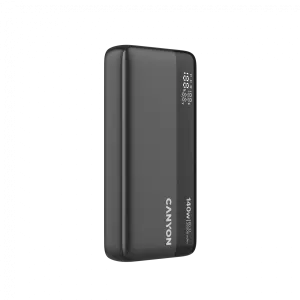 CANYON Power Bank PB-240, 25000mAh PD140W display power bank,Size160.0x82x27 mm Weight 508+-10g, Dark Grey