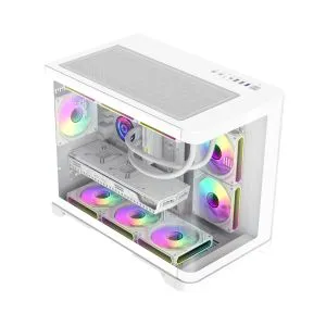 Gamemax Case mATX - HYPE-M White - 3 x 120 mm Addressable RGB fans